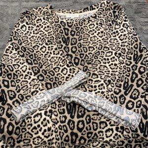 Women’s leopard pull over blouse